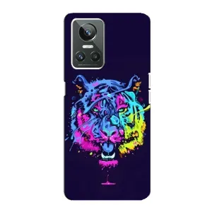 Силиконовый бампер с картинкой животных для Realme GT Neo 3 (Тигр-Арт)