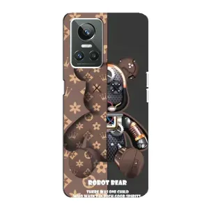 Силиконовый чехол для Realme GT Neo 3 (Медмедь Луи Виттон)