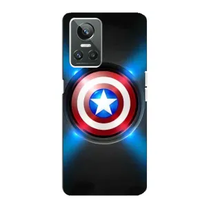Чехол с Щитом Капитана Америки на Realme GT Neo 3 (Яркий Щит Капитана)
