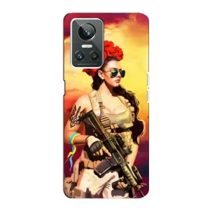 ЗСУ Чохли (TPU) для Realme GT Neo 3 (Жінка солдат)