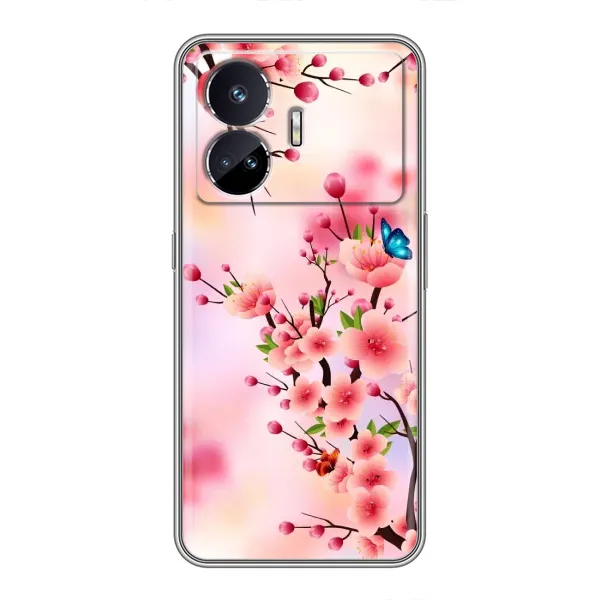Чехол с рисунком «Бабочки на сакуре» для Realme GT Neo 5 Чехол с рисунком «Бабочки на сакуре» для Realme GT Neo 5