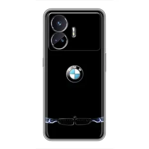 Силиконовый бампер с картинкой машины на Realme GT Neo 5 (Черный BMW)