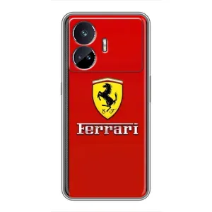 Силиконовый бампер с картинкой машины на Realme GT Neo 5 (Ferrari Logo)
