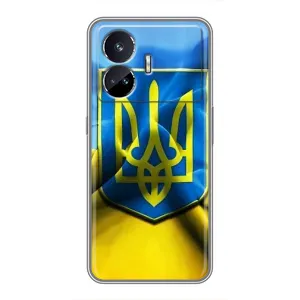 Чехол с картинкой (Патриотический ГЕРБ) на Realme GT Neo 5 (Герб и Флаг Украины)