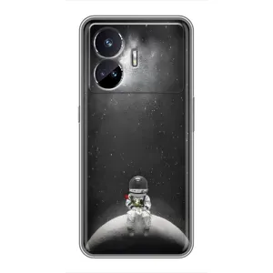 Силиконовый Чехол с принтом "Космонавты" на Realme GT Neo 5 (Космонавт романтик)