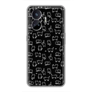 Чехол на тематику: Коты для Realme GT Neo 5 (Котики на черном)