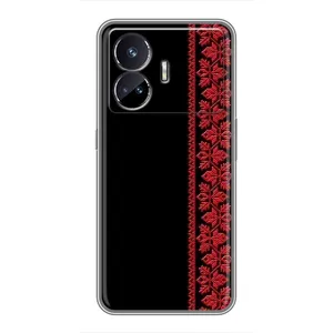 Силиконовый Чехол на Realme GT Neo 5 (Красная Вышиванка)