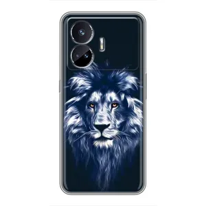 Чехол с картинкой на Realme GT Neo 5 (Лев - синий)