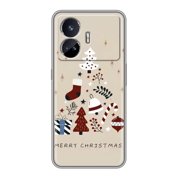 Чехол с рисунком «Merry Christmas» для Realme GT Neo 5 Чехол с рисунком «Merry Christmas» для Realme GT Neo 5