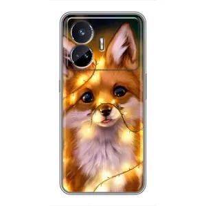 Чехол с Лисичкой для Realme GT Neo 5 (Новогодний лисенок)