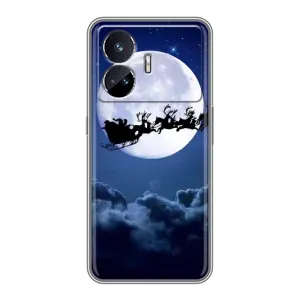 Чохол Санта Клаус для Realme GT Neo 5 (Санта - місяць)