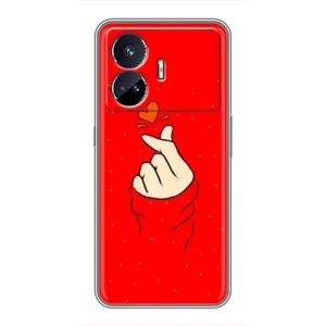 Чехлы (Знак сердечка) на Realme GT Neo 5 (Сердце на красном)