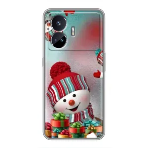 Чехлы на Новый Год Realme GT Neo 5 (Снеговик в шапке)