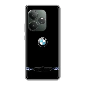Силиконовый бампер с картинкой машины на Realme GT Neo 6 SE (Черный BMW)