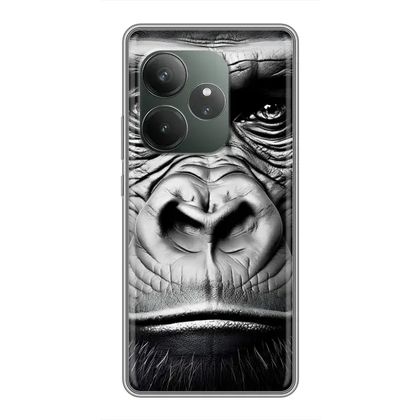 Чехол с рисунком «Черная обезьяна» для Realme GT Neo 6 SE Чехол с рисунком «Черная обезьяна» для Realme GT Neo 6 SE