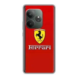 Силиконовый бампер с картинкой машины на Realme GT Neo 6 SE (Ferrari Logo)