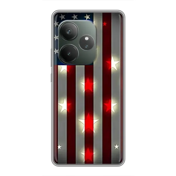 Чехол с рисунком «Флаг США 2» для Realme GT Neo 6 SE Чехол с рисунком «Флаг США 2» для Realme GT Neo 6 SE
