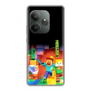 Чехлы для Realme GT Neo 6 SE (Персонажи Майн Крафт) (Герой Майнкрафт)