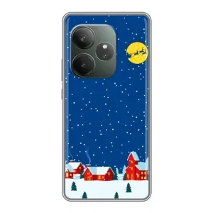 Силиконовый бампер на рождество для Realme GT Neo 6 SE (Город в снегу)
