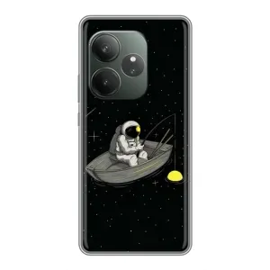 Силиконовый Чехол с принтом "Космонавты" на Realme GT Neo 6 SE (Космонавт на рыбалке)