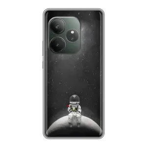 Силиконовый Чехол с принтом "Космонавты" на Realme GT Neo 6 SE (Космонавт романтик)