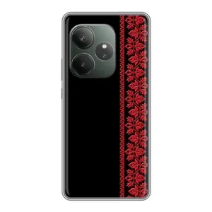 Силиконовый Чехол на Realme GT Neo 6 SE (Красная Вышиванка)