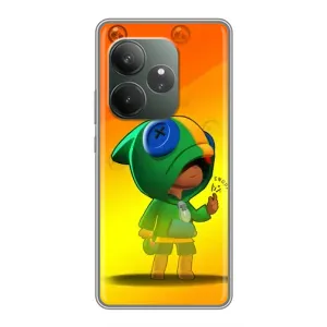 Чехол Бравл Старс для Realme GT Neo 6 SE (LEON в кофте)