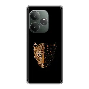 Чохол з леопардовим принтом на Realme GT Neo 6 SE (Леопард на чорному)