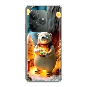 Чехлы на Новый Год Realme GT Neo 6 SE (Новогодний ведмеженок)