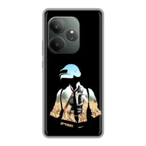 Силиконовый чехол с картинкой "Герой Pubg" на Realme GT Neo 6 SE (Пубг мен)