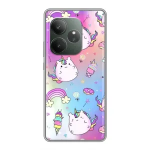Чехол Unicorn на Realme GT Neo 6 SE (Радуга и Единорог)