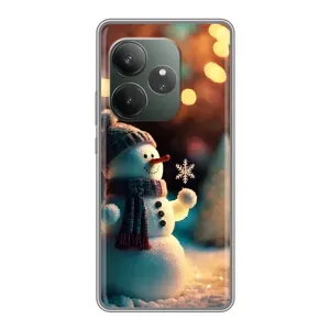 Чехлы на Новый Год Realme GT Neo 6 SE (Снеговик праздничный)
