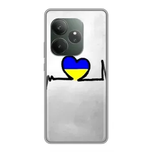 Силиконовый Чехол на Realme GT Neo 6 SE (Я-Украина) (Украинская кардиограмма)