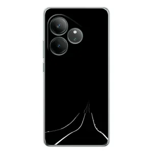 Чехол с картинками на черном фоне для Realme GT Neo 6 (Дорога)