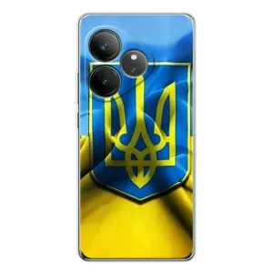 Чехол с картинкой (Патриотический ГЕРБ) на Realme GT Neo 6 (Герб и Флаг Украины)