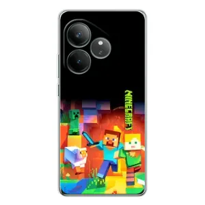 Чехлы для Realme GT Neo 6 (Персонажи Майн Крафт) (Герой Майнкрафт)