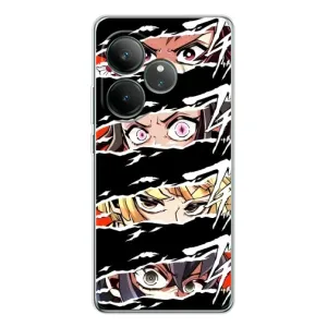 Силиконовые чехлы с глазами Anime для ДжиТи Нео 6 (Глаза на чорном)