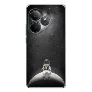 Силиконовый Чехол с принтом "Космонавты" на Realme GT Neo 6 (Космонавт романтик)