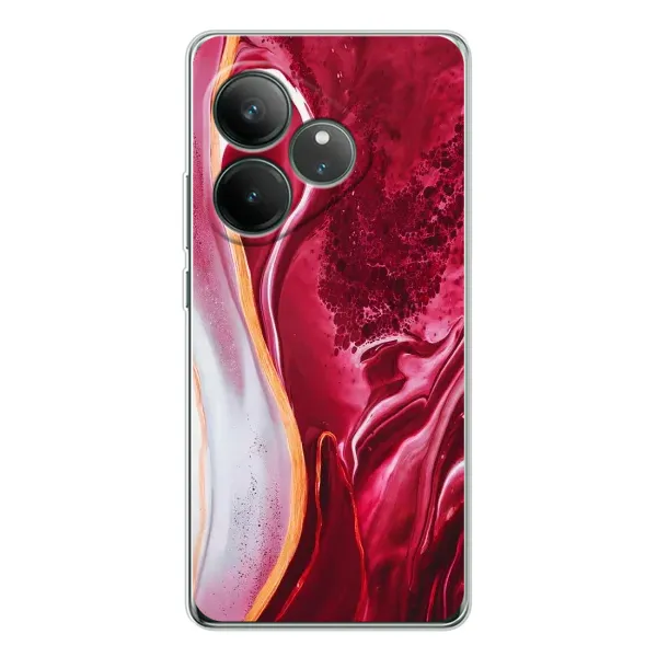 Чехол с рисунком «Красный мрамор» для Realme GT Neo 6 Чехол с рисунком «Красный мрамор» для Realme GT Neo 6