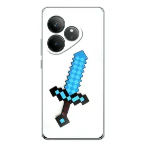 Чехлы для Realme GT Neo 6 (Персонажи Майн Крафт) (Меч)
