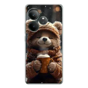 Печатный чехол «Зверята с кофе» для Realme GT Neo 6 (Медвежонок с кофе)