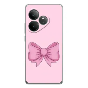 Чехол банты для Realme GT Neo 6 (Розовый бантик)