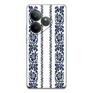 Силиконовый Чехол на Realme GT Neo 6 с картинкой Вышиванки (Синяя вышиванка)