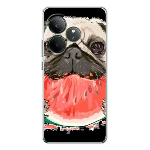 Чехол (ТПУ) Милые собачки для Realme GT Neo 6 (Смешной Мопс)