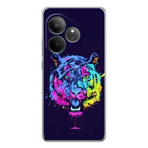 Силиконовый бампер с картинкой животных для Realme GT Neo 6 (Тигр-Арт)
