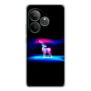 Силиконовый бампер с картинкой животных для Realme GT Neo 6 (Яркий олень)