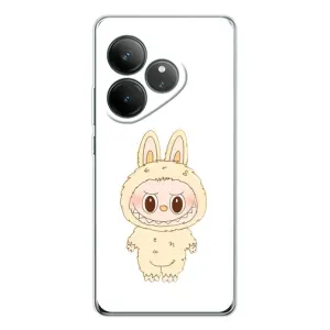 Чехол с принтом Лабубу для Realme GT Neo 7 (Бежевый Лабубу)