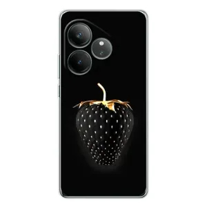 Чехол с изображением вкусной еды для Realme GT Neo 7 (Чёрная клубника)