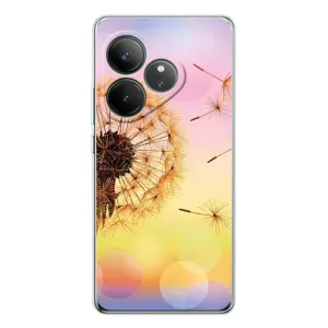 Силиконовый Чехол с одуванчиками на Realme GT Neo 7 (Цветок-одуванчик)