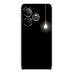 Чехол с картинками на черном фоне для Realme GT Neo 7 (Лампочка)